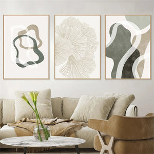 abstract ginkgo wall art for elegant home decor