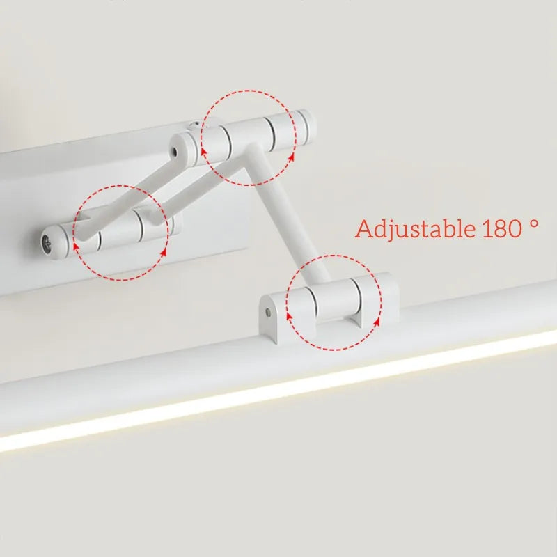 lampe led étanche pour miroir armoire pliable télescopique - vue 6 sur 16