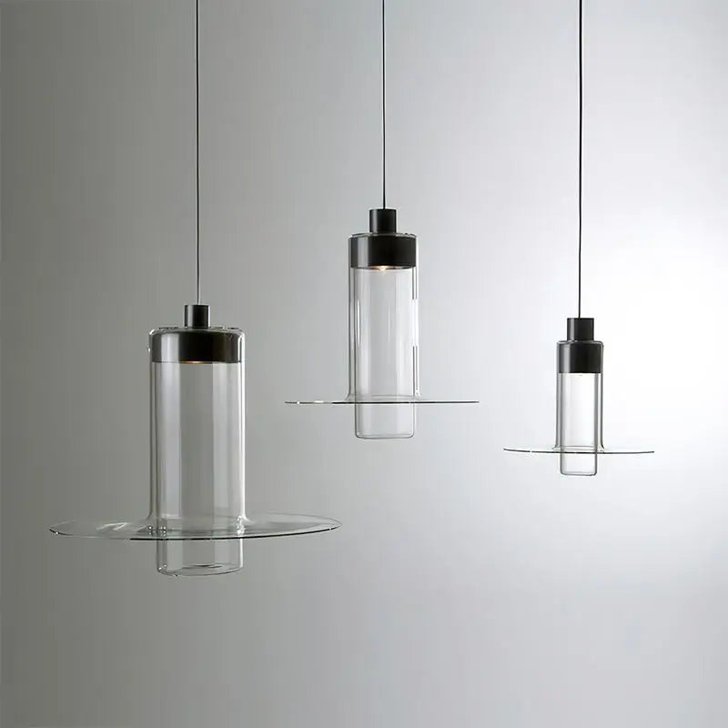 lustre moderne en verre pour cuisine et salon - vue 2 sur 7