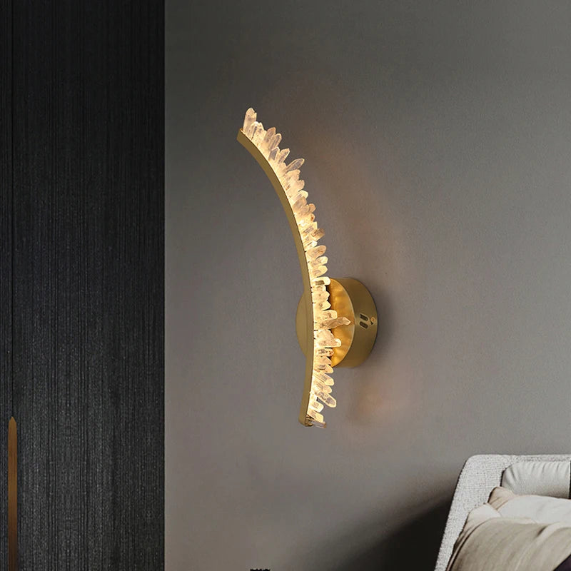 Applique murale led cristal naturel intérieur - vue 5 sur 8