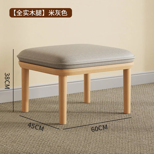 tabouret en velours moderne nordique pouf unique et peu encombrant - vue 16 sur 24