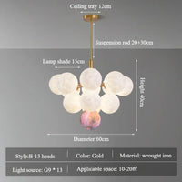 Modern Moon Bubble Pendant, Living Room Dining Room Home Decoration Lighting, LED Pendant