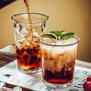Tasses verre transparent style old fashioned café luxe