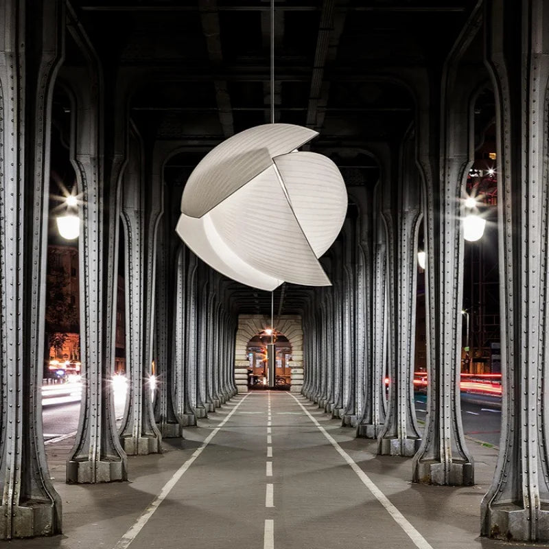 SANDYHA tissu blanc moderne suspension éclairages créatif Lustre Art Led Salon salle à manger Lustre Salon Design suspendu Lampara