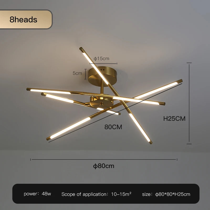 plafonnier led moderne réglable pour éclairage intérieur design - vue 7 sur 24
