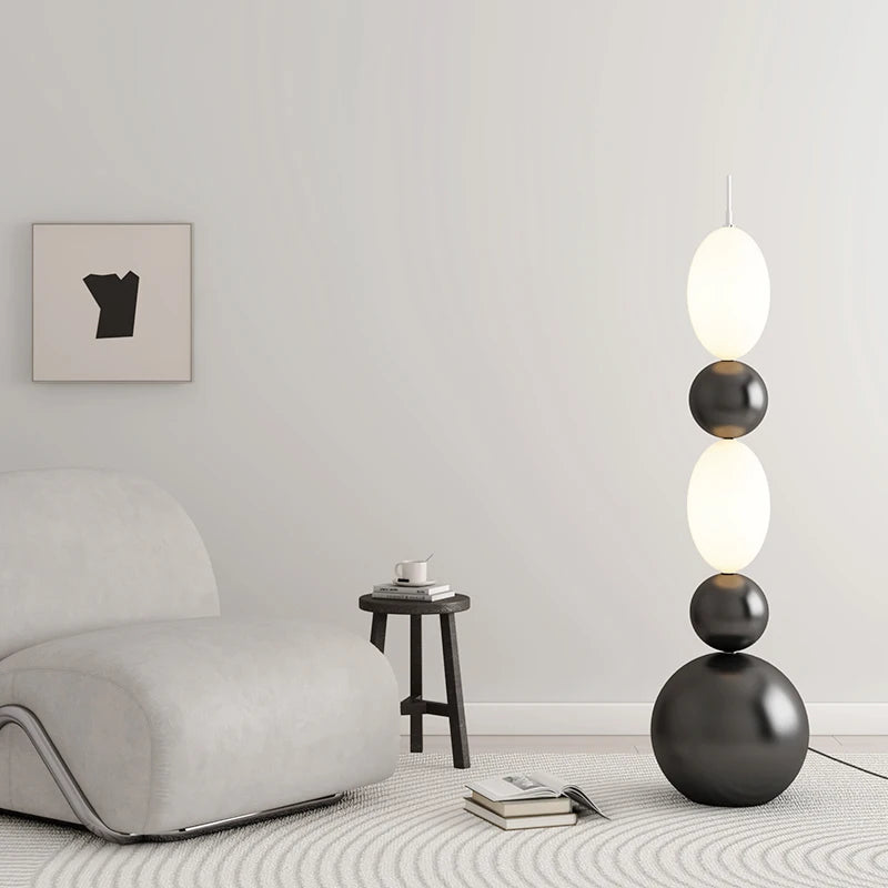 lampadaire crème nordique créatif pour décoration d'intérieur moderne - vue 3 sur 10