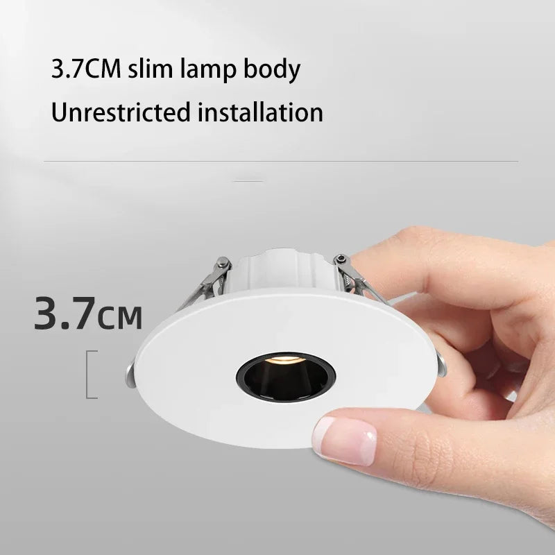 spot led ultra fin pour éclairage d ambiance rond encastré