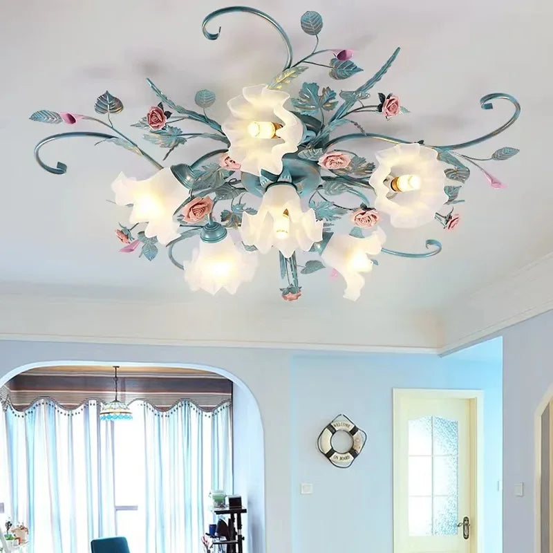 plafonnier romantique style pastoral led