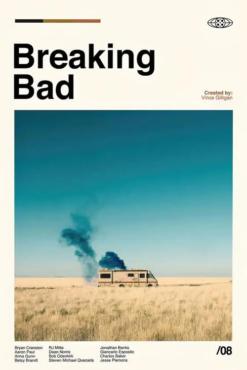 Vintage breaking bad poster wall art print