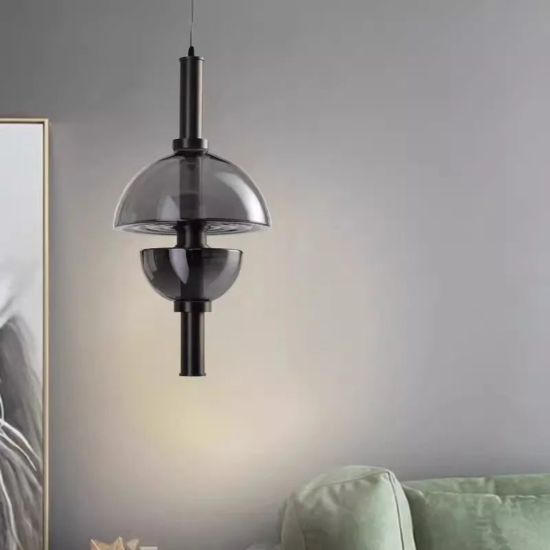 lustre moderne en verre design minimaliste pour restaurant et café
