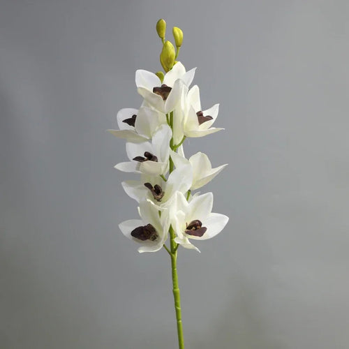 Realistic cymbidium artificial flowers from New Zealand, lifelike orchid decoration - vue 11 sur 10