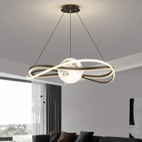 Minimalist Nordic LED chandelier for large art halls