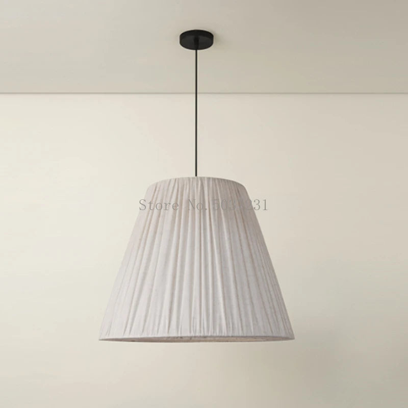 suspension en tissu chinois moderne avec design pli rétro - vue 8 sur 7