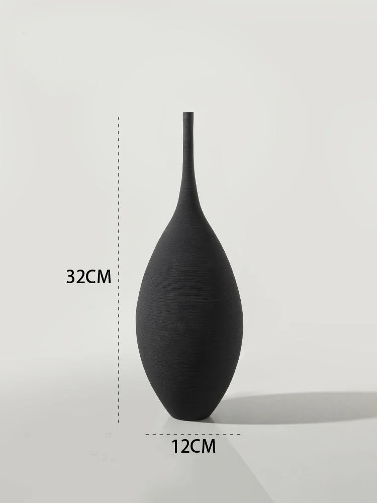 zen vase art handmade ceramic minimalist decoration hand drawing