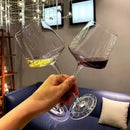 Verre a vin rouge cristal style nordique artisanal