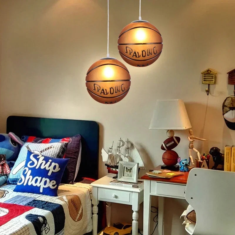lustre moderne en verre football pour garçons et filles - vue 3 sur 7