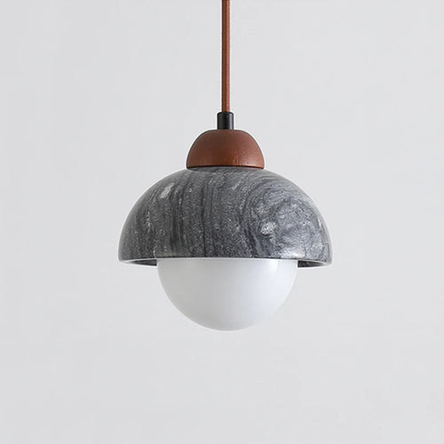 suspension LED en marbre design wabi sabi moderne