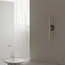 applique murale minimaliste en marbre naturel avec ligne en laiton