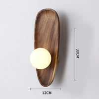 Minimalist Nordic solid wood wall light for interiors