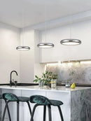 lustre rond moderne avec gradation pour restaurant et bar