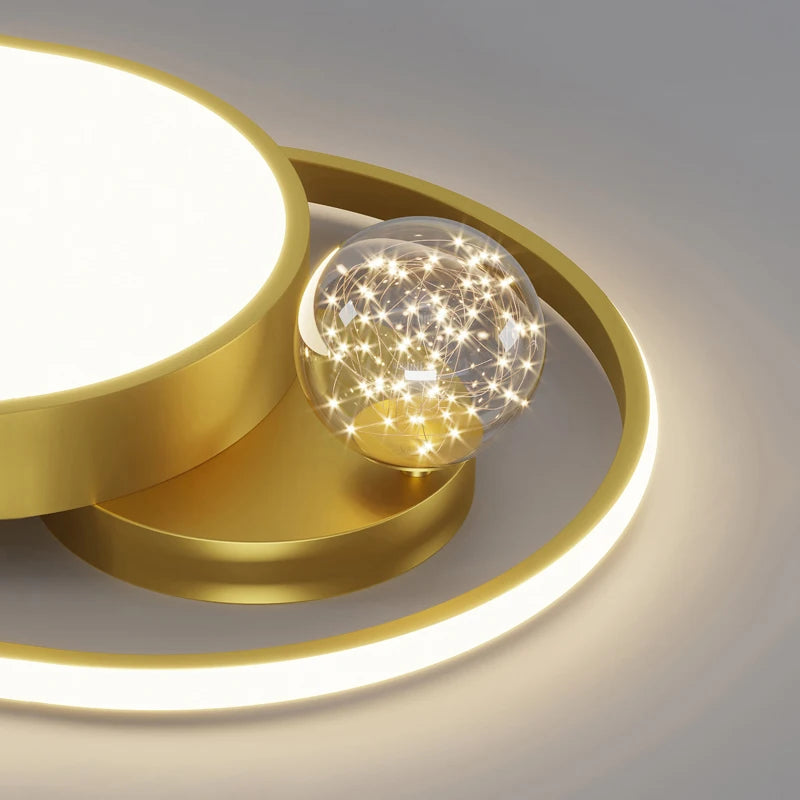 plafonnier led circulaire design nordique pour intérieur moderne - vue 7 sur 8