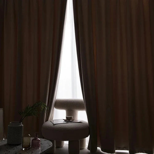 Rideau nordique occultation partielle salon chambre sur mesure - vue 5 sur 6