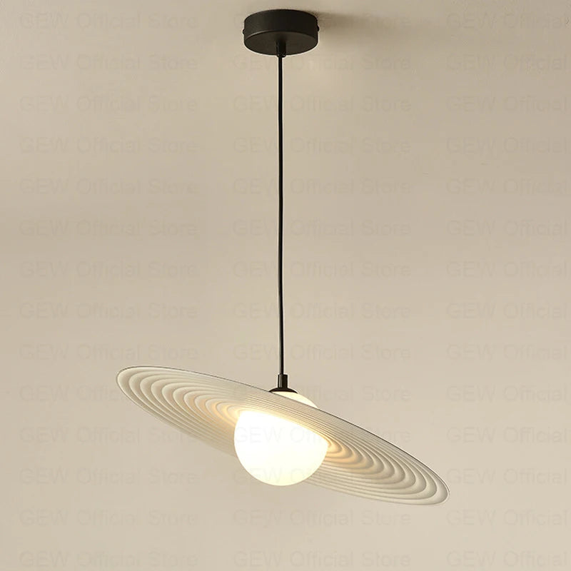 lampes suspendues ovni nordique moderne en fer et plastique pour décoration - vue 6 sur 8