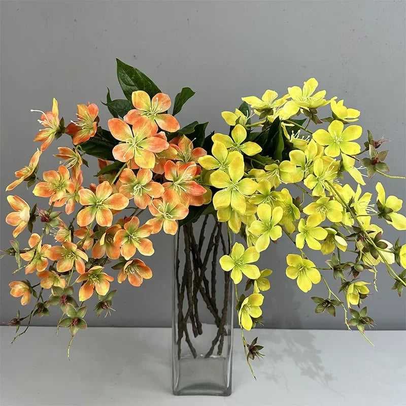 branche de jasmin artificielle en soie pour décoration festive - vue 5 sur 12