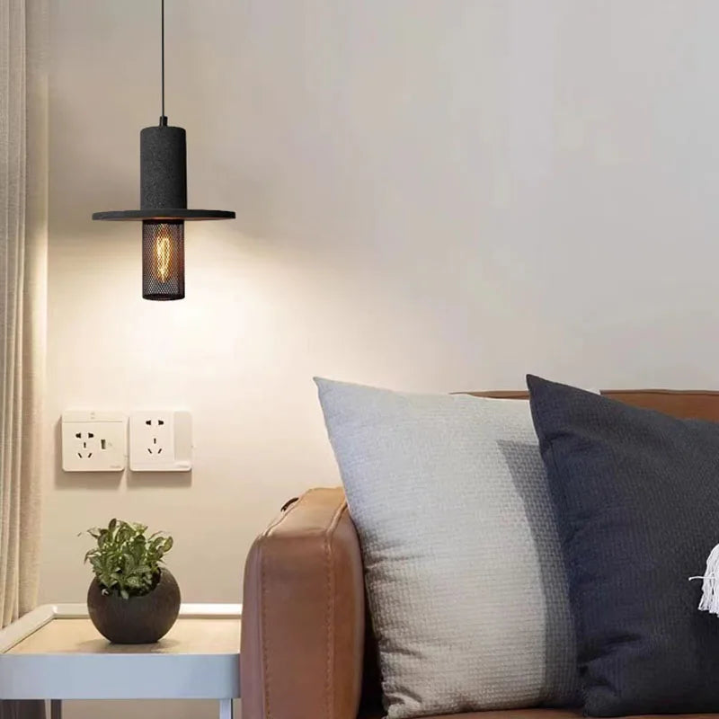 lampe suspendue vintage en ciment pour - vue 5 sur 7