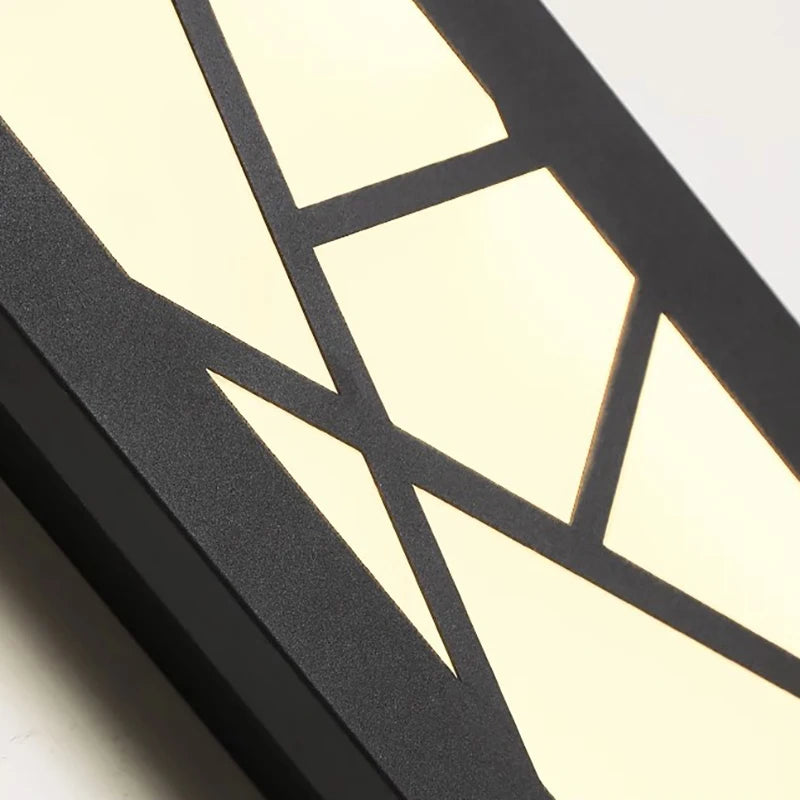 applique murale led style chinois lumière chaude 3000k acrylique métal - vue 6 sur 11