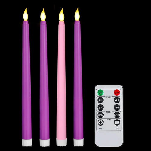 lot de 4 à 72 bougies LED scintillantes sans flamme avec télécommande - vue 11 sur 14