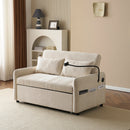 Modern double folding sofa bed, multi-functional with adjustable backrest, cell phone holder & USB charging station