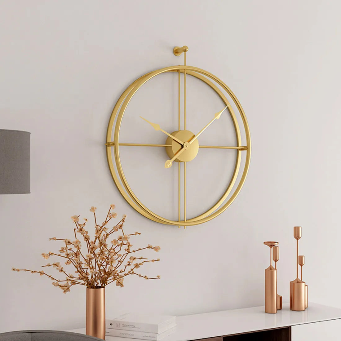 Large Silent Wall Clock, Modern Design Clocks, Home Decor, Office, Hanging Wall Watch, European Style, 55cm - vue 2 sur 8