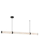 Modern Minimalist All Copper Light Luxury Resin Dining Table Island, High-end Long Strip Straight Line Lighting Decorative Lamp