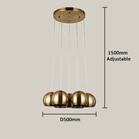 suspension métal boule style américain rétro pour restaurant et bar