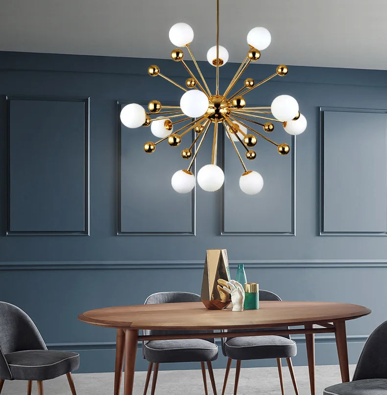 suspension pissenlit en verre pour décoration intérieure moderne - vue 5 sur 8