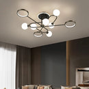 lustre led moderne en verre suspendu pour