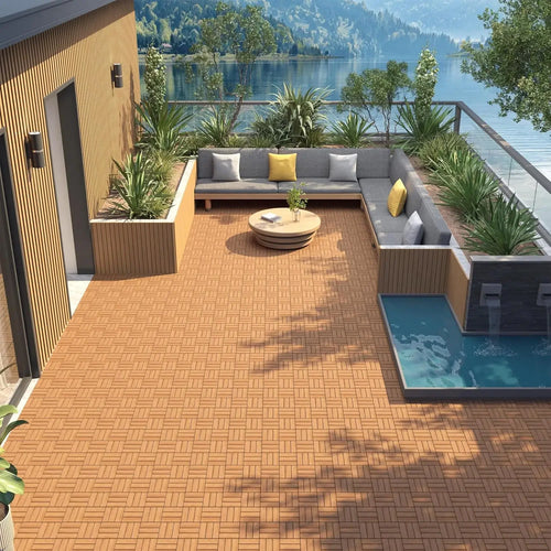 108 dalles terrasse acacia emboitables 30 5 cm - vue 6 sur 7