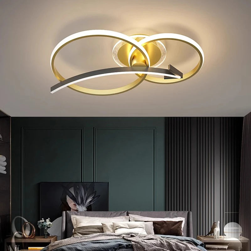plafonnier nordique intelligent pour éclairage intérieur moderne - vue 4 sur 12