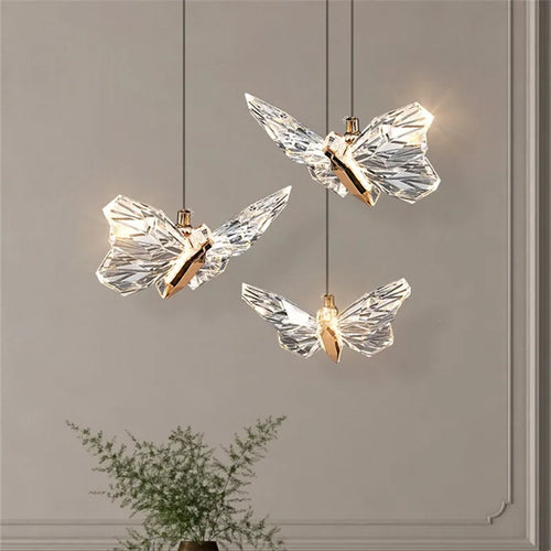 suspension en cristal nordique à led pour décoration moderne