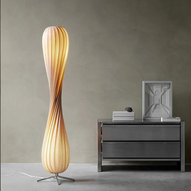 Wabi Sabi – lampadaire en bois Simple et rétro - vue 4 sur 8