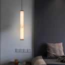 lustre cylindrique en marbre naturel avec cordon réglable