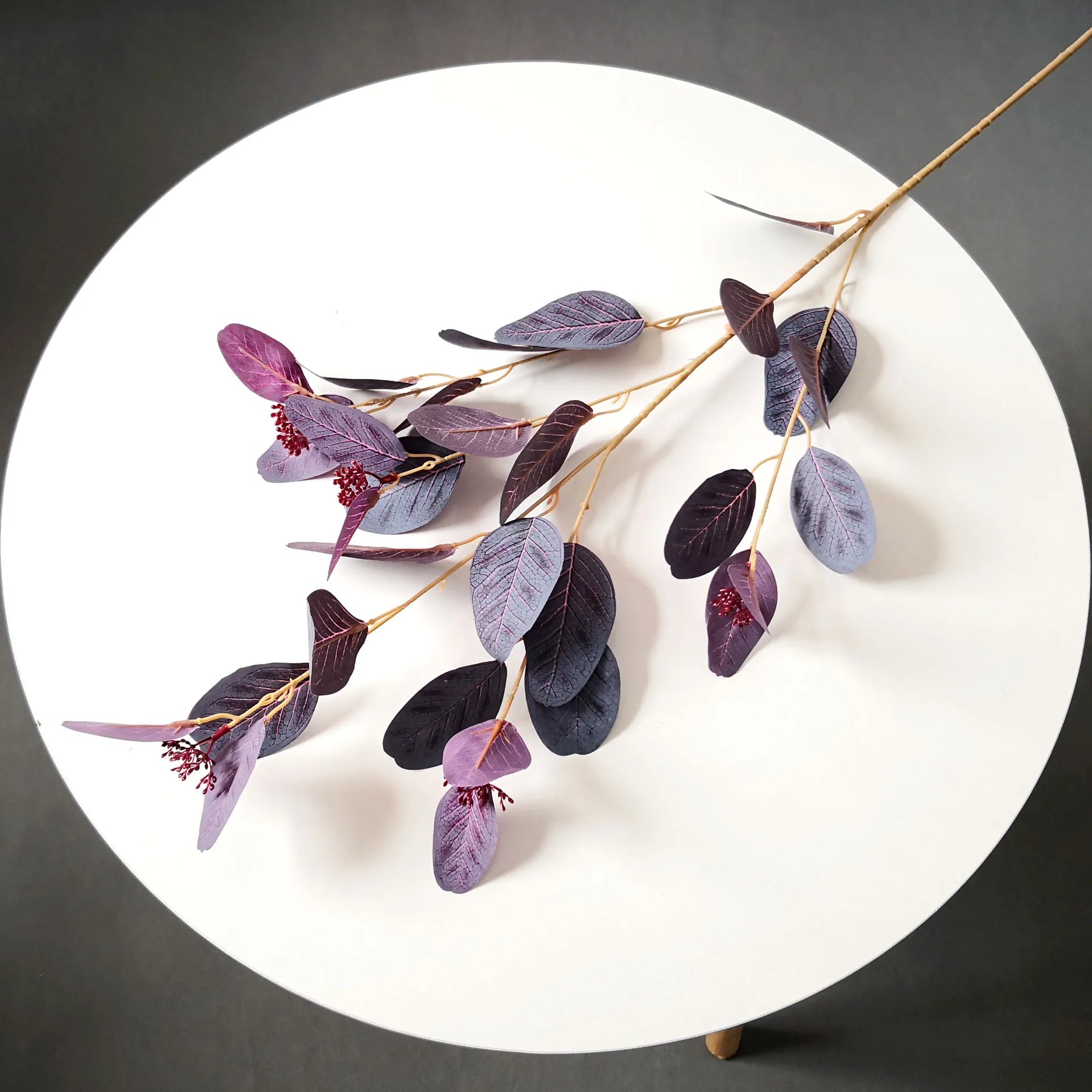 branches de feuilles d'eucalyptus en soie artificielle pour décoration florale - vue 17 sur 17