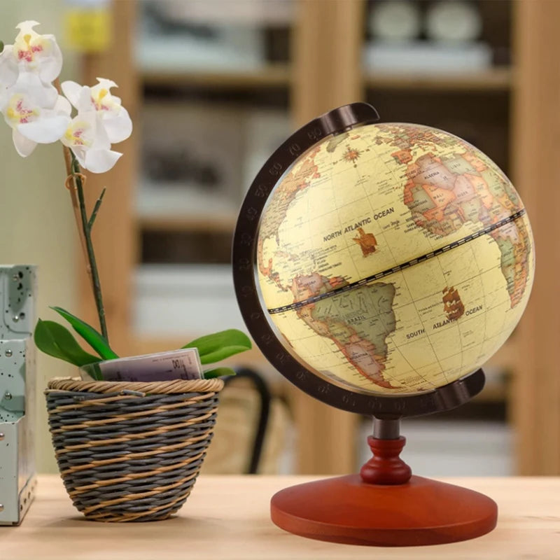 globe terrestre vintage rotatif décoratif pour enfants