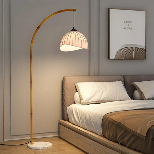 Lampe de chevet japonaise en bambou - vue 5 sur 5