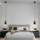 lampe led suspendue en laiton noir avec cordon réglable en cuivre