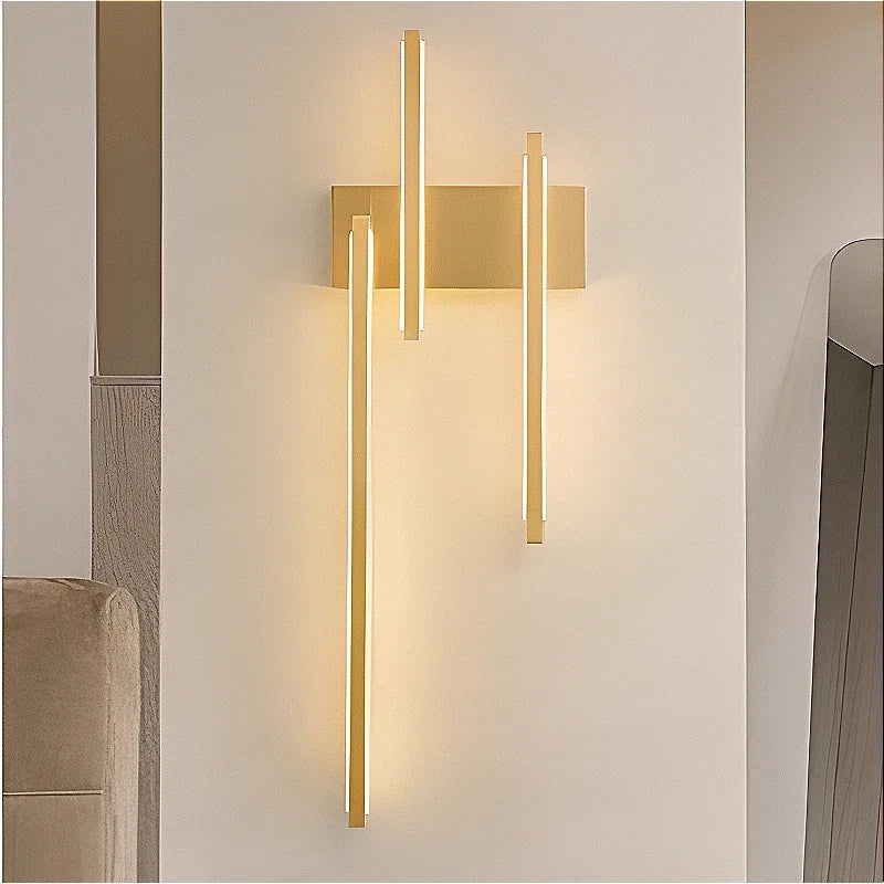 applique murale en cuivre avec lumière minimaliste design élégant pour intérieur - vue 5 sur 8