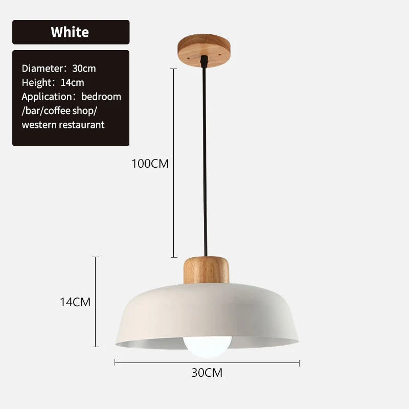Lustres Macaron nordiques lampe de chevet en bois créative pour chambre étude café Bar Restaurant temps modernes décor lampe suspendue - vue 11 sur 12