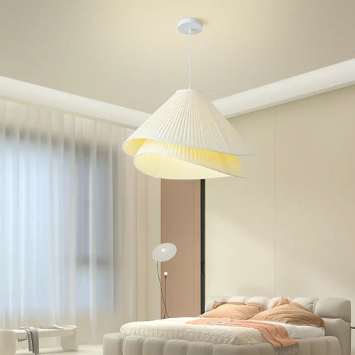 Minimalist fabric LED pendant lamp nordic art design - vue 2 sur 10