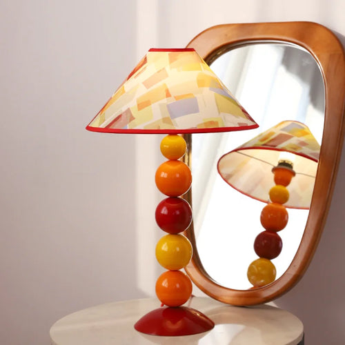 Vintage Nordic design desk lamp with colourful stones
